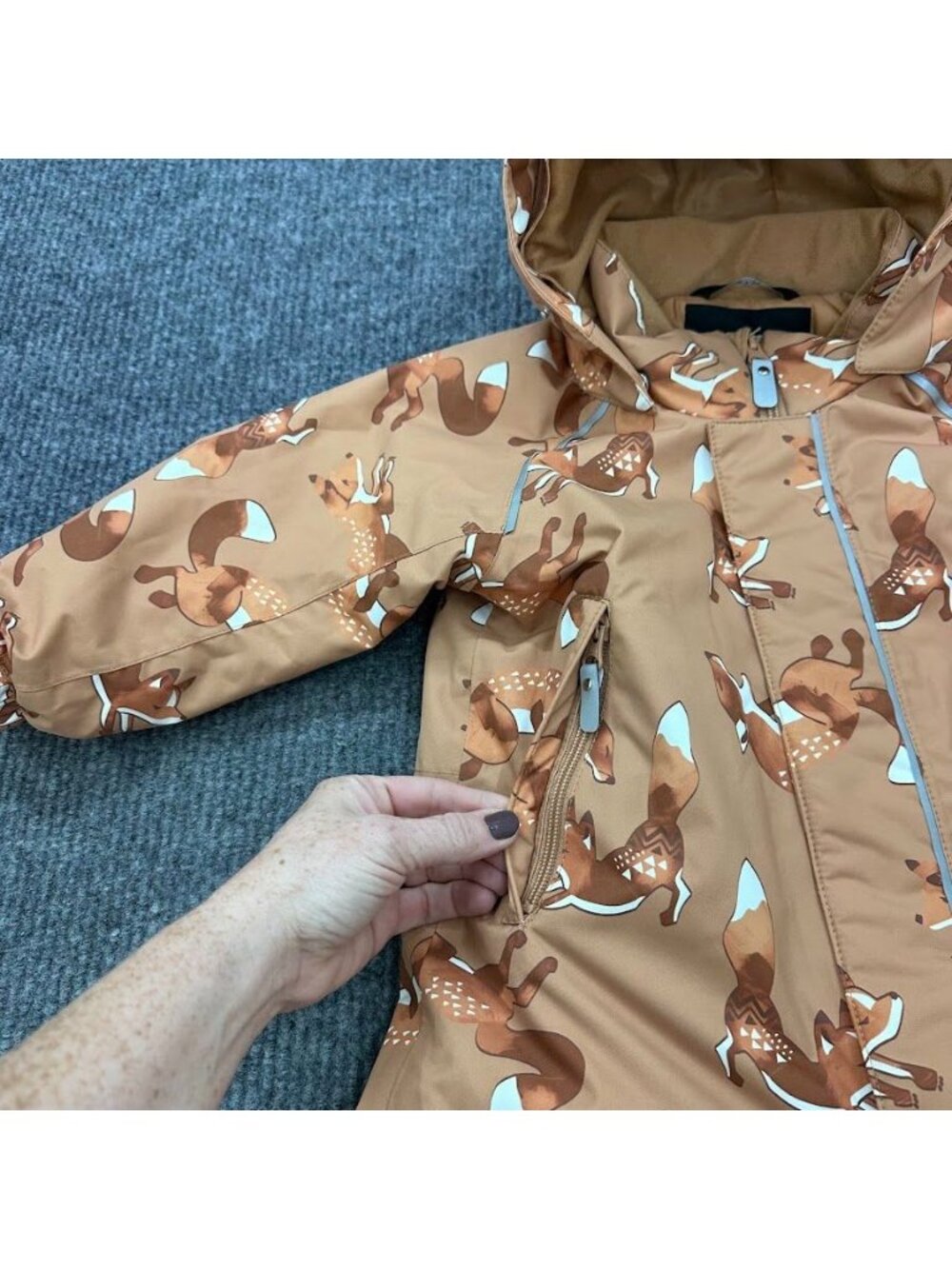 Reima Reimatec Lappi Winter Snowsuit All Over Fox Print Hooded Kids Size 92 (2Y) - Picture 4 of 13